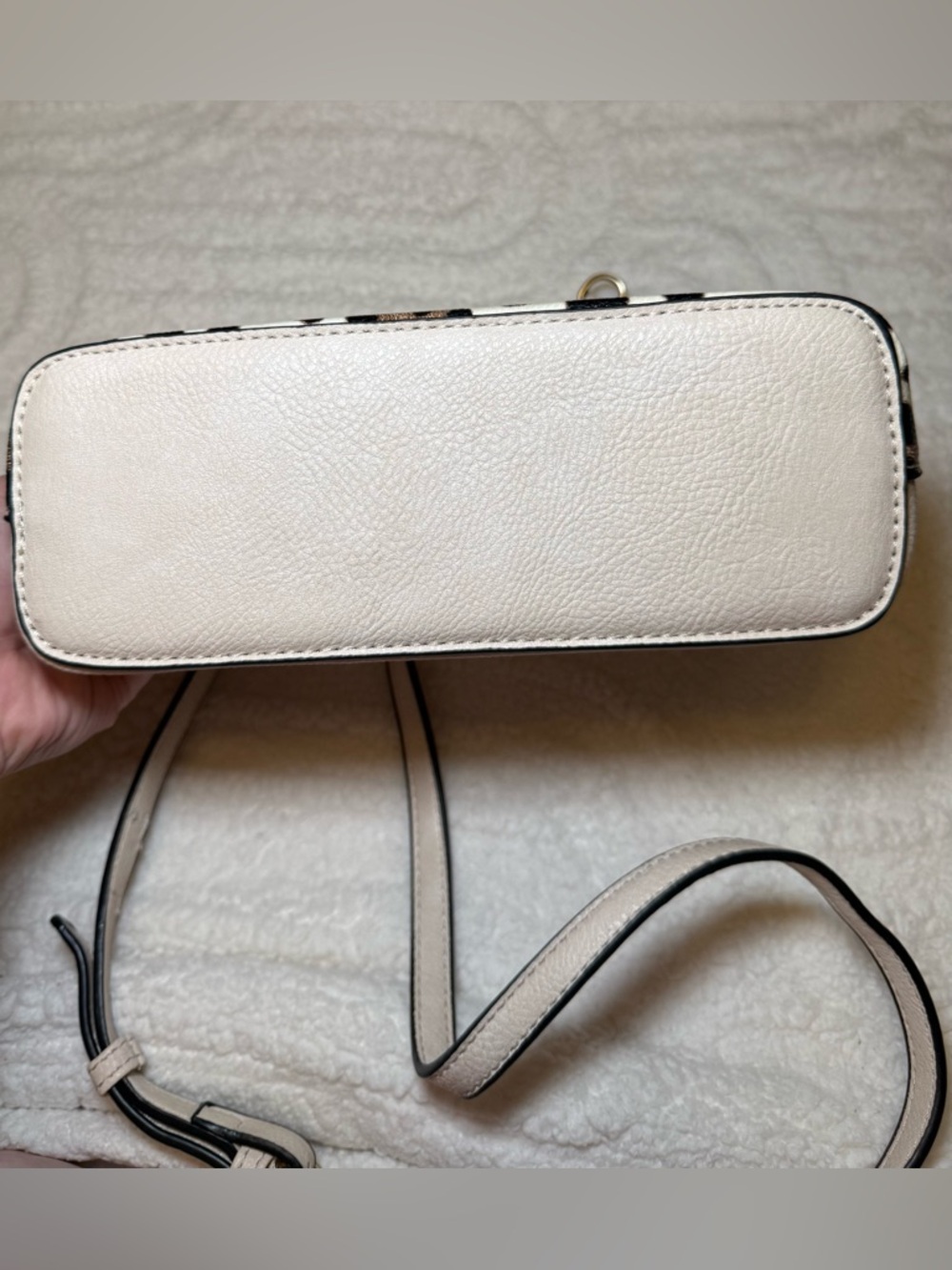 Leopard Print Crossbody in Cream, Brown, Black - Picture 8 of 8